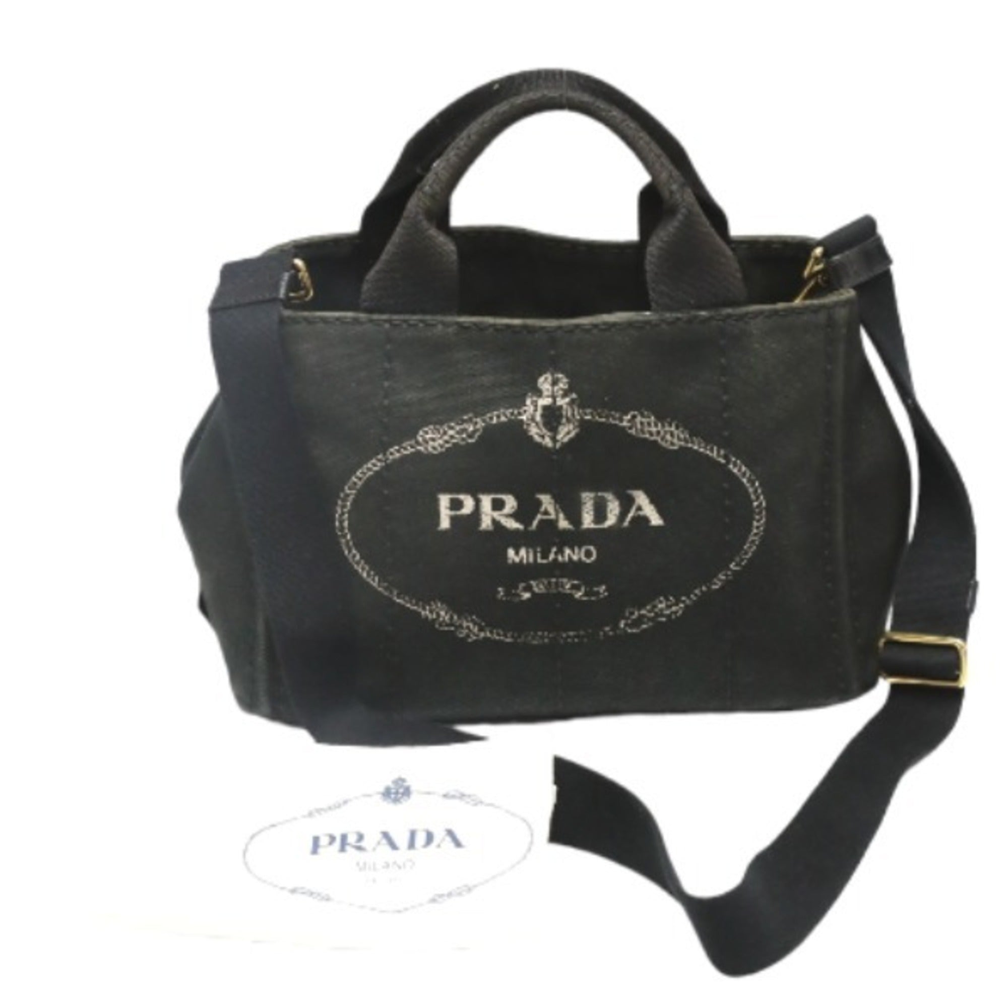 Prada Black Denim Tote Bag (Pre-Owned)