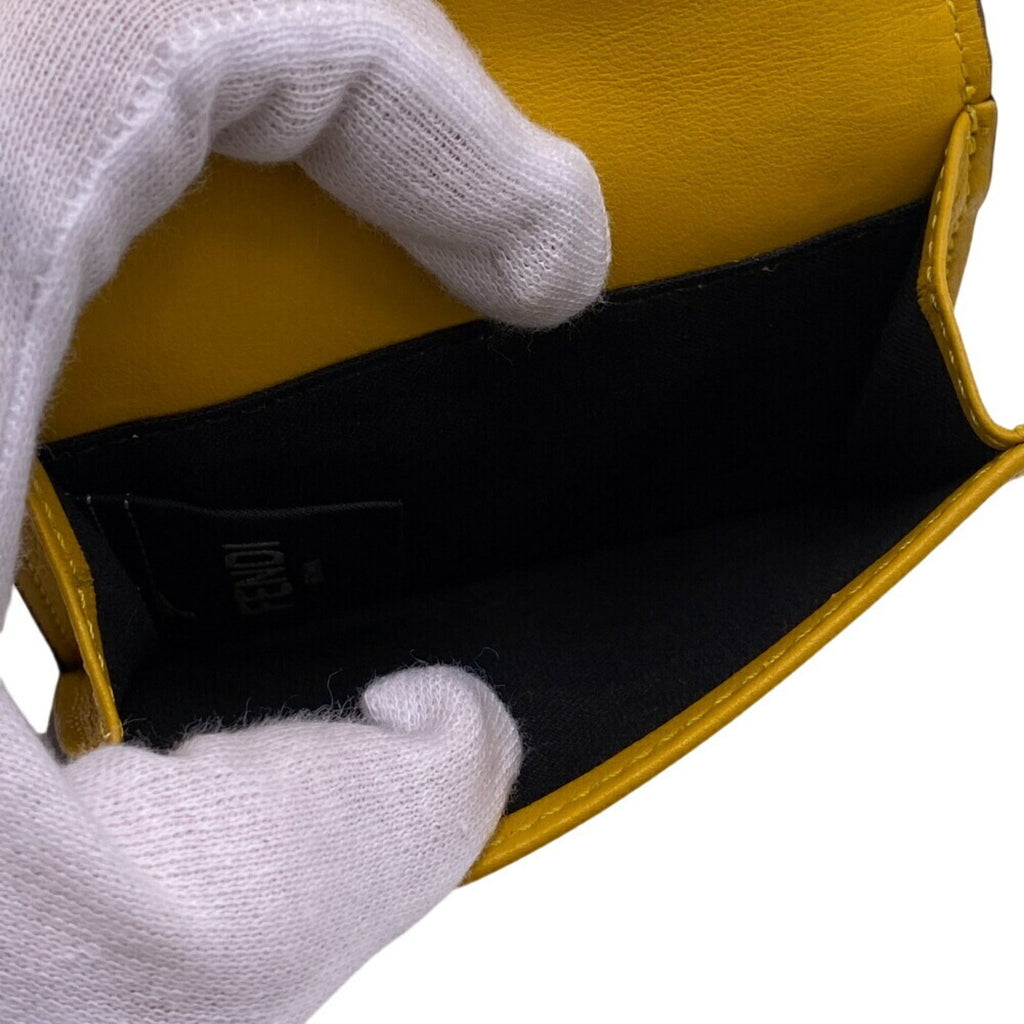 Fendi Yellow Leather Wallet (Tri-Fold) (Pre-Owned)