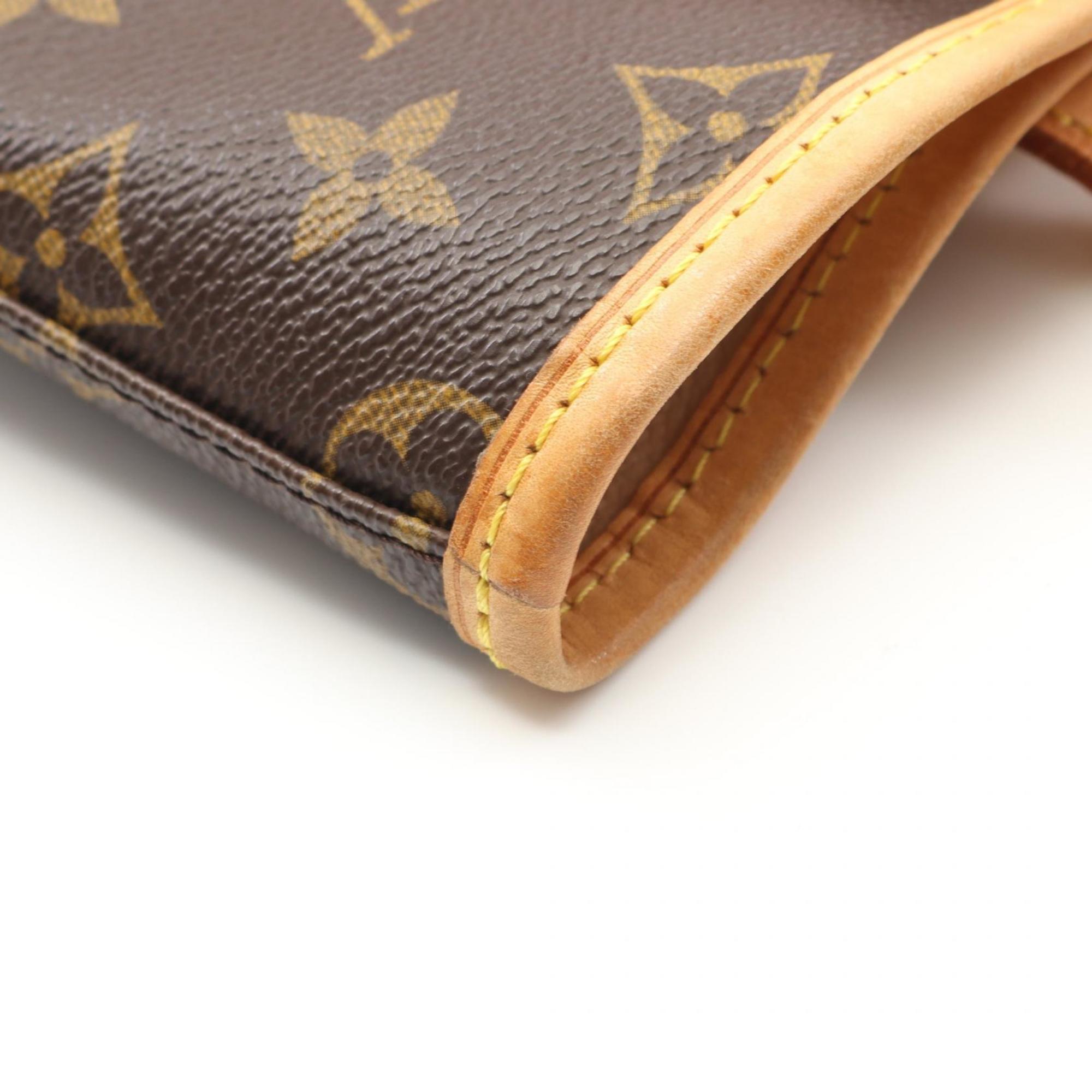 Louis Vuitton Brown Coated Canvas Leather Shoulder Bag (Pre-Owned)