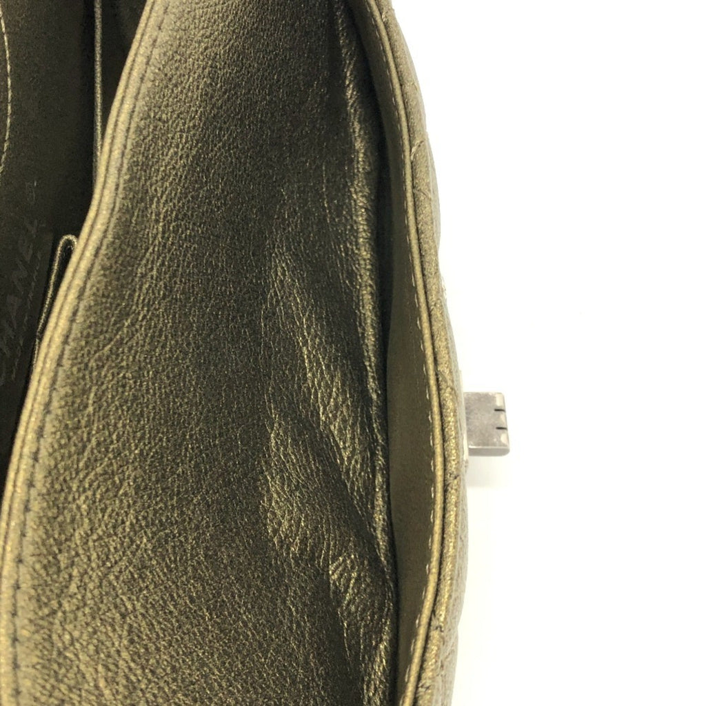 Chanel Bronze Leather Shoulder Bag (Pre-Owned)