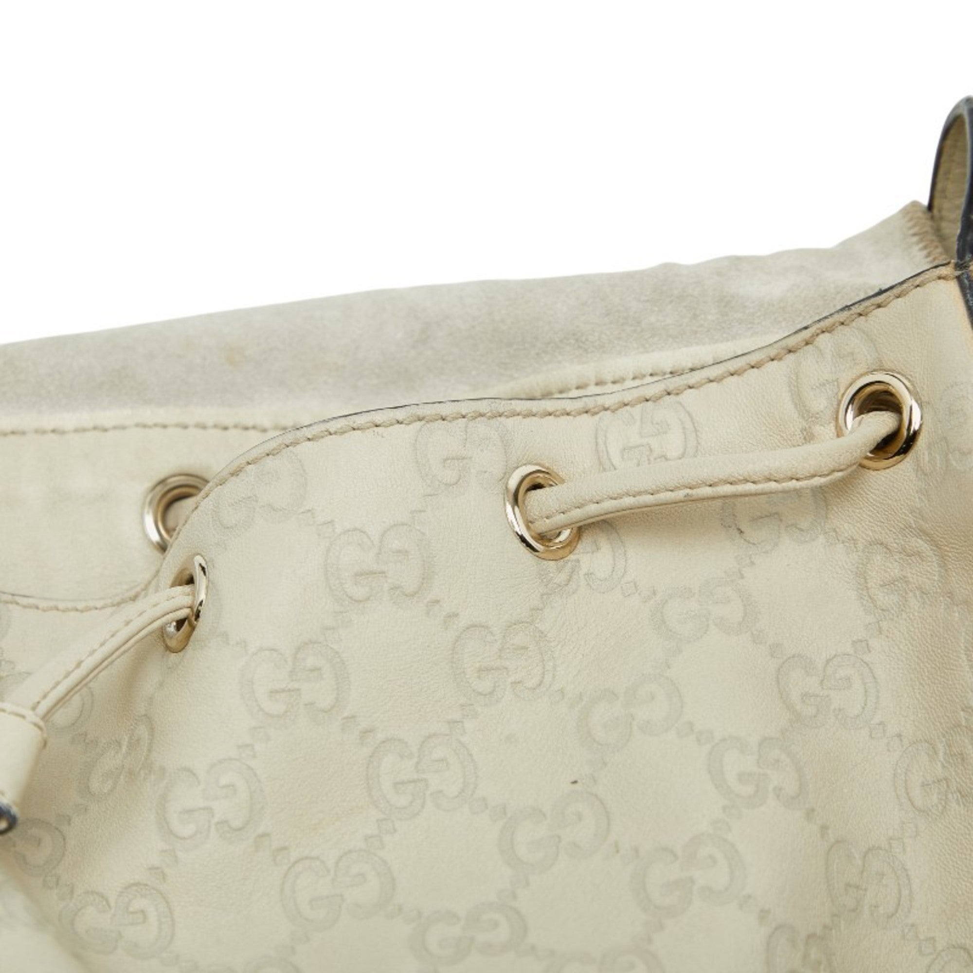 Gucci Ivory White Leather Shoulder Bag (Pre-Owned)