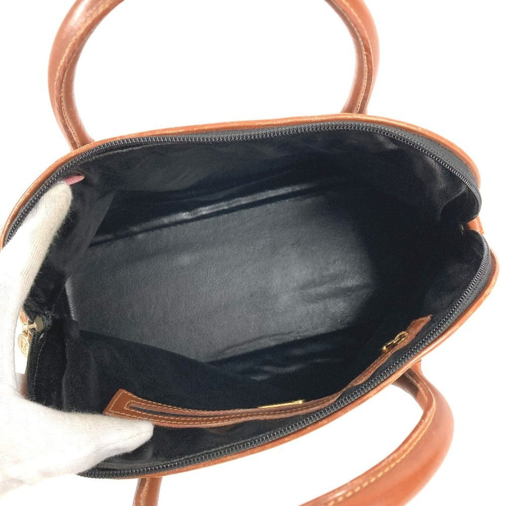 Fendi Pequin Brown Khaki Pvc Leather Handbag Tote Bag (Pre-Owned)