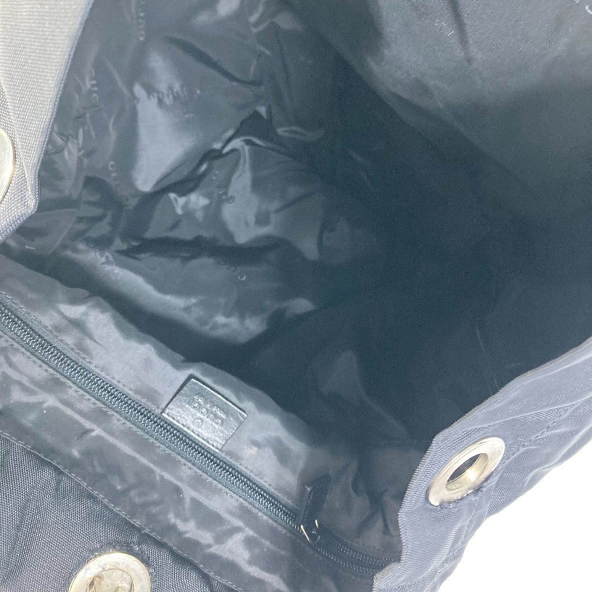 Gucci Black Nylon Leather Backpack (Pre-Owned)