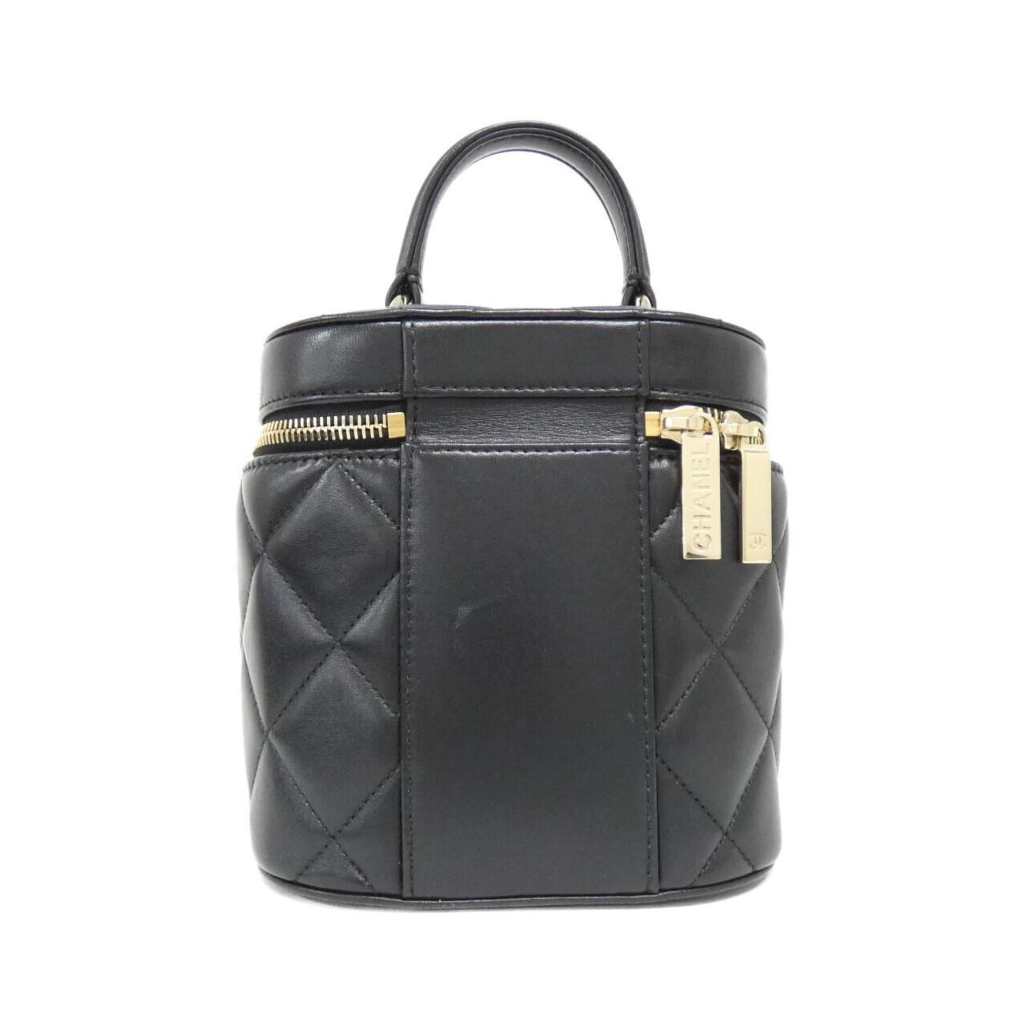 Chanel Black Leather Handbag (Pre-Owned)