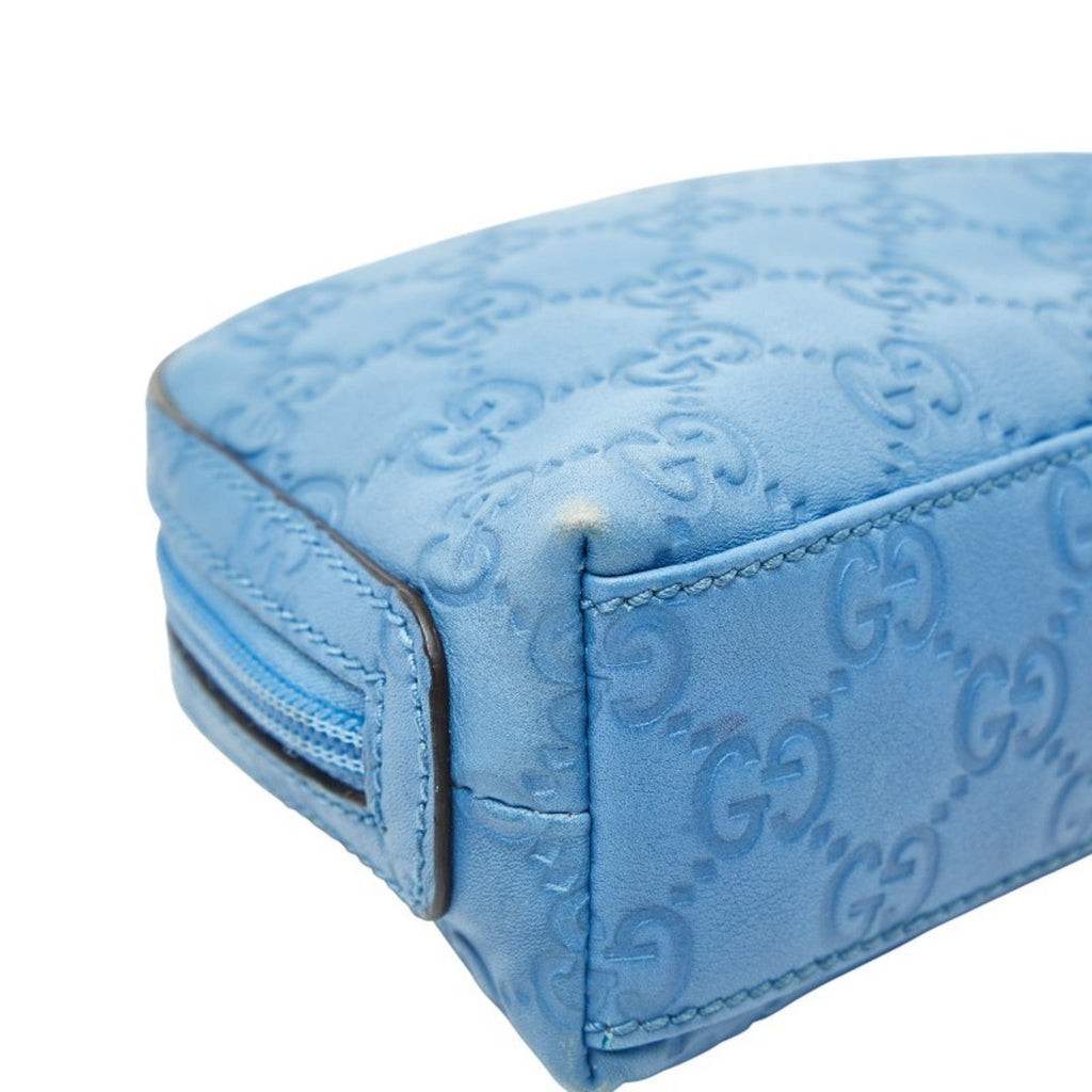 Gucci Blue Leather Pouch (Pre-Owned)