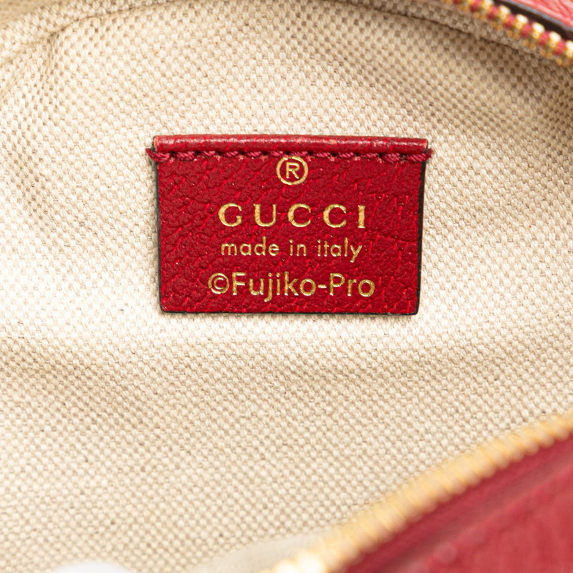Gucci Brown Red Color Pvc Leather Shoulder Bag (Pre-Owned)