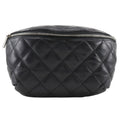 Chanel Black Leather Fanny Pack Sling Bag (Pre-Owned)