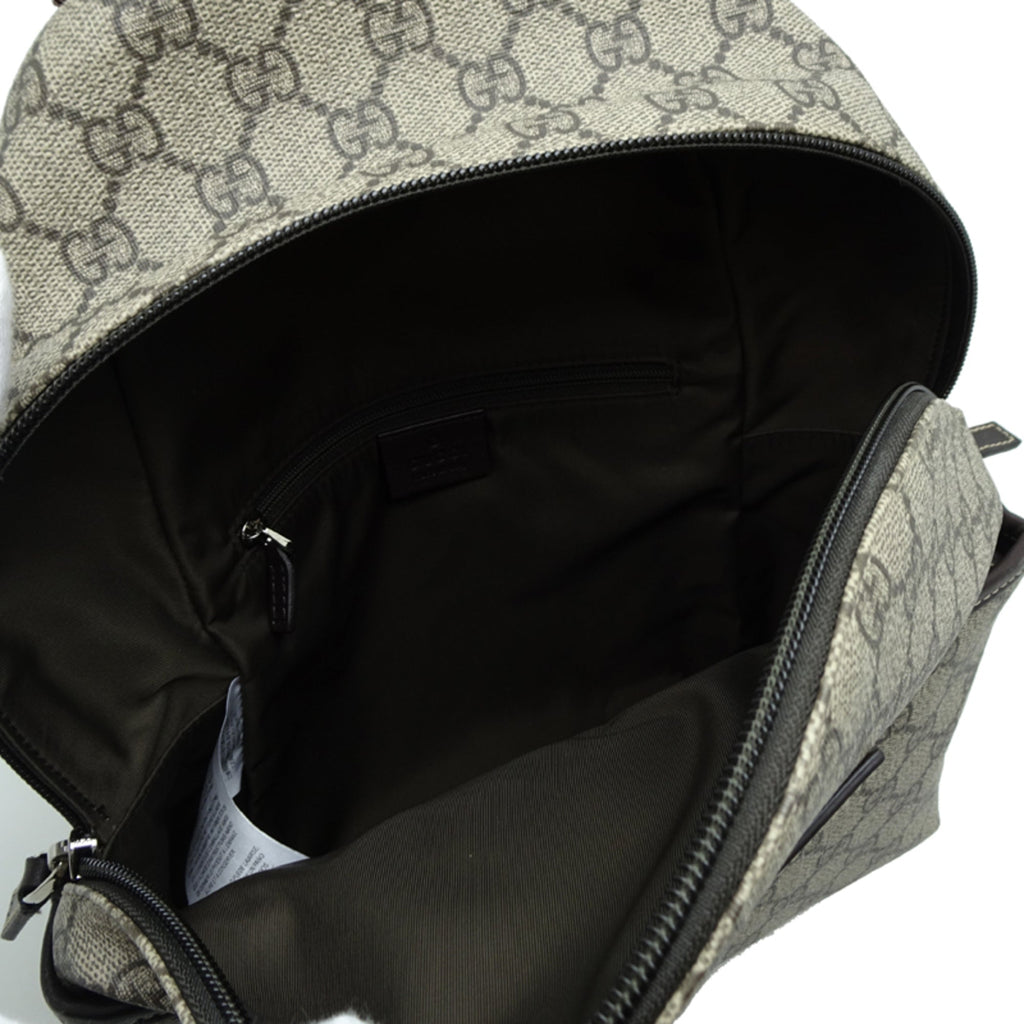 Gucci Brown Gg Supreme Leather Backpack (Pre-Owned)