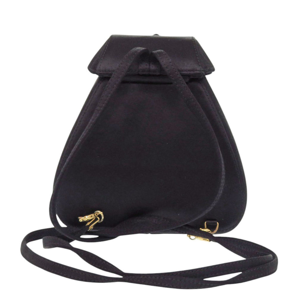Gucci Black Satin Rhinestone Backpack (Pre-Owned)