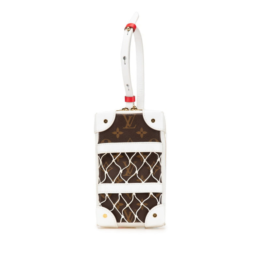 Louis Vuitton Brown White Pvc Leather Shoulder Bag Sling Bag (Pre-Owned)