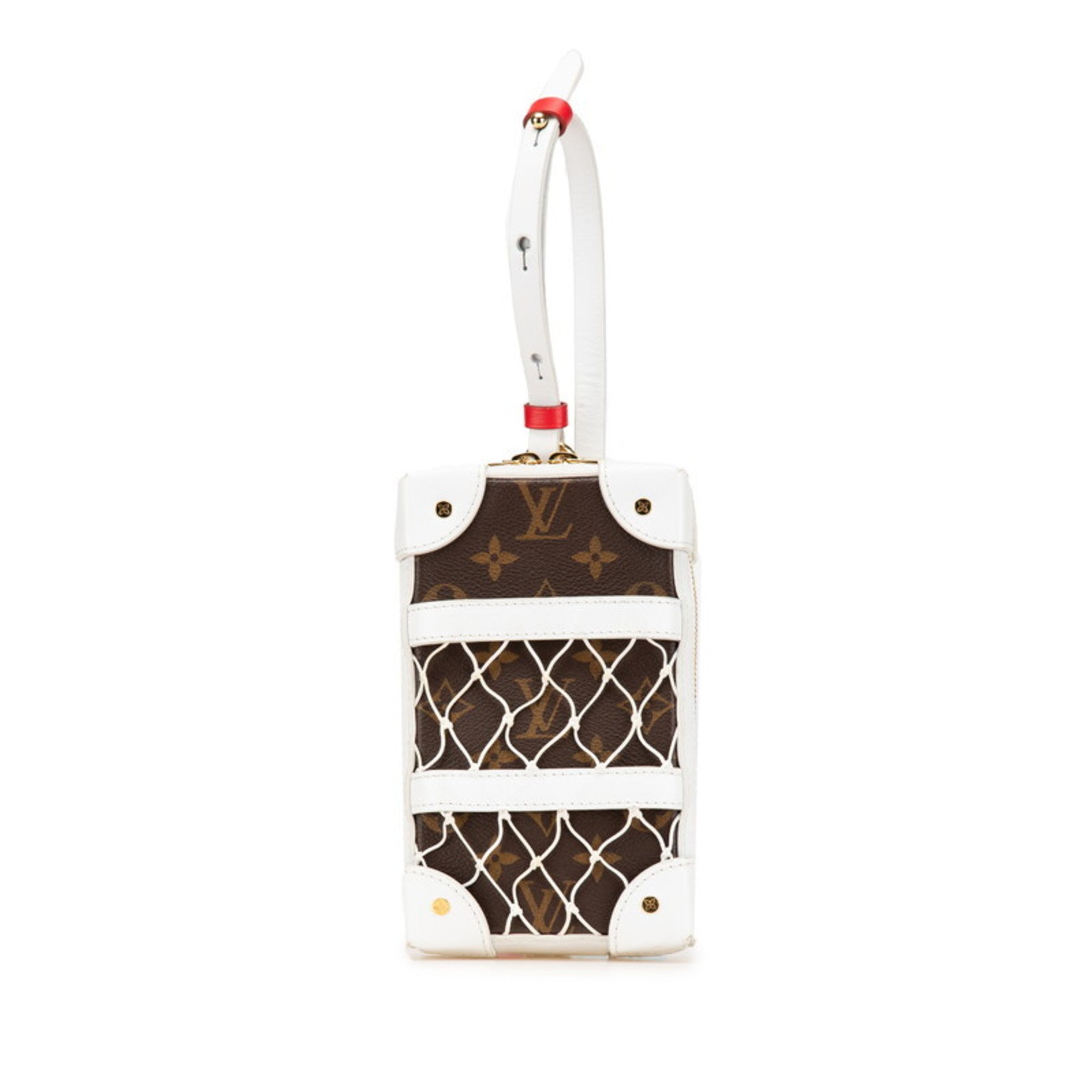 Louis Vuitton Brown White Pvc Leather Shoulder Bag Sling Bag (Pre-Owned)