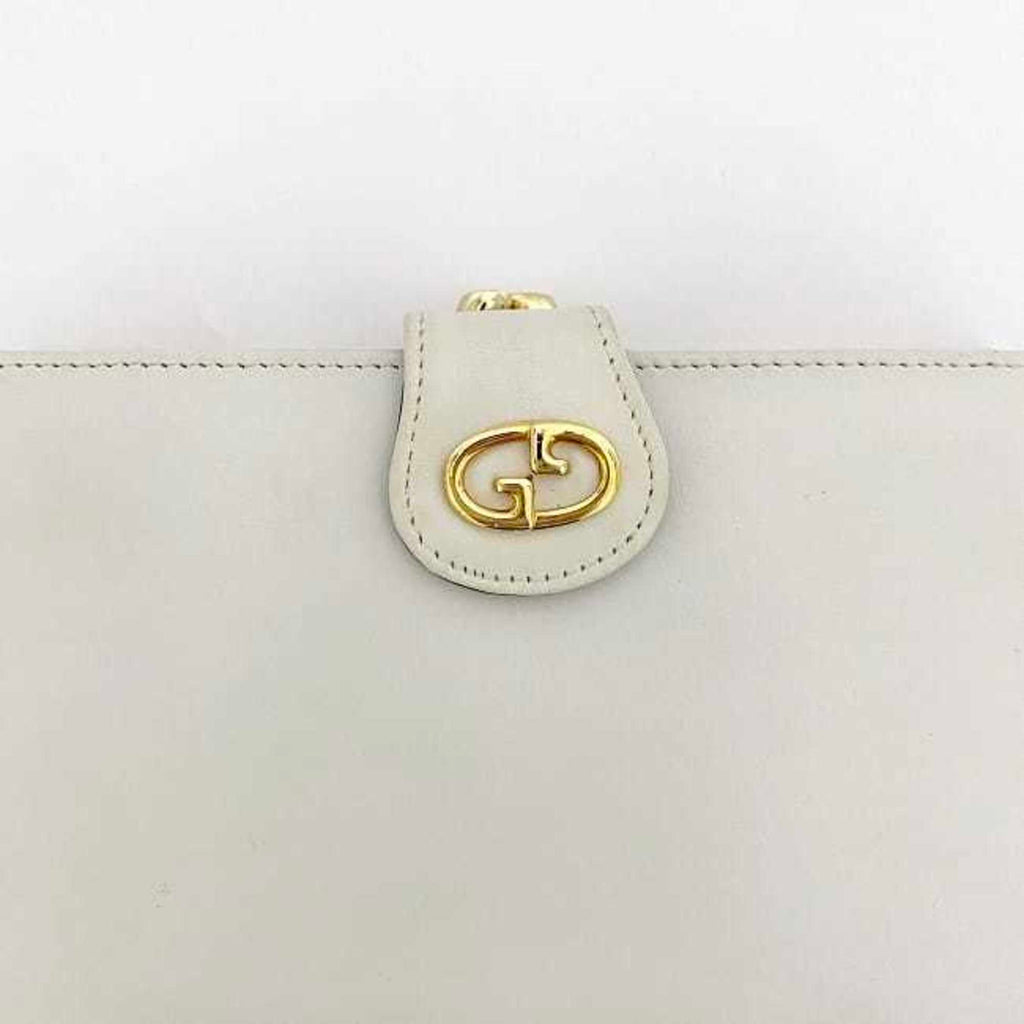 Gucci White Leather Wallet (Bi-Fold) (Pre-Owned)