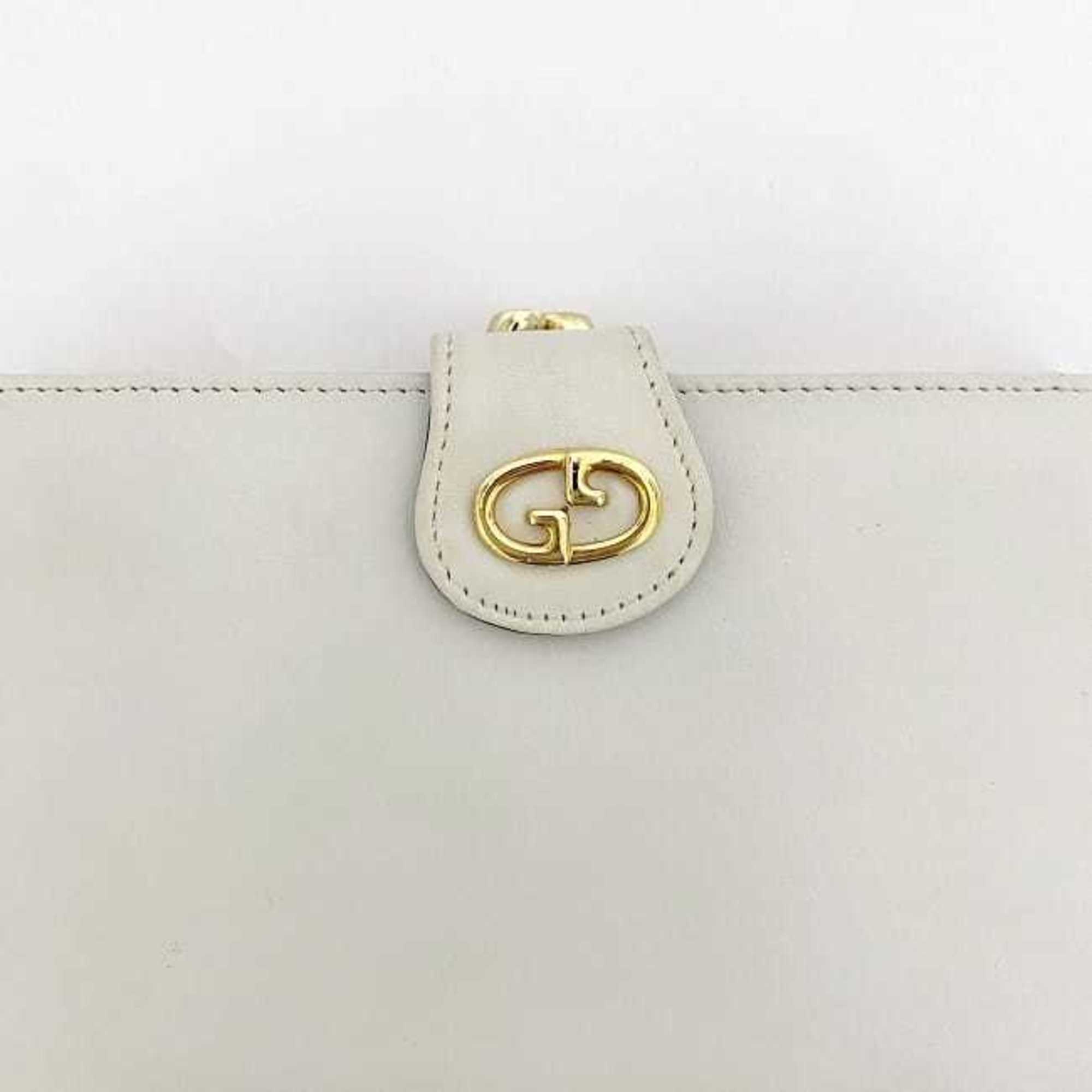 Gucci White Leather Wallet (Bi-Fold) (Pre-Owned)