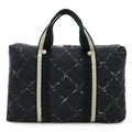 Chanel Travel Line Black Red Color Travel Line Handbag Tote Bag (Pre-Owned)