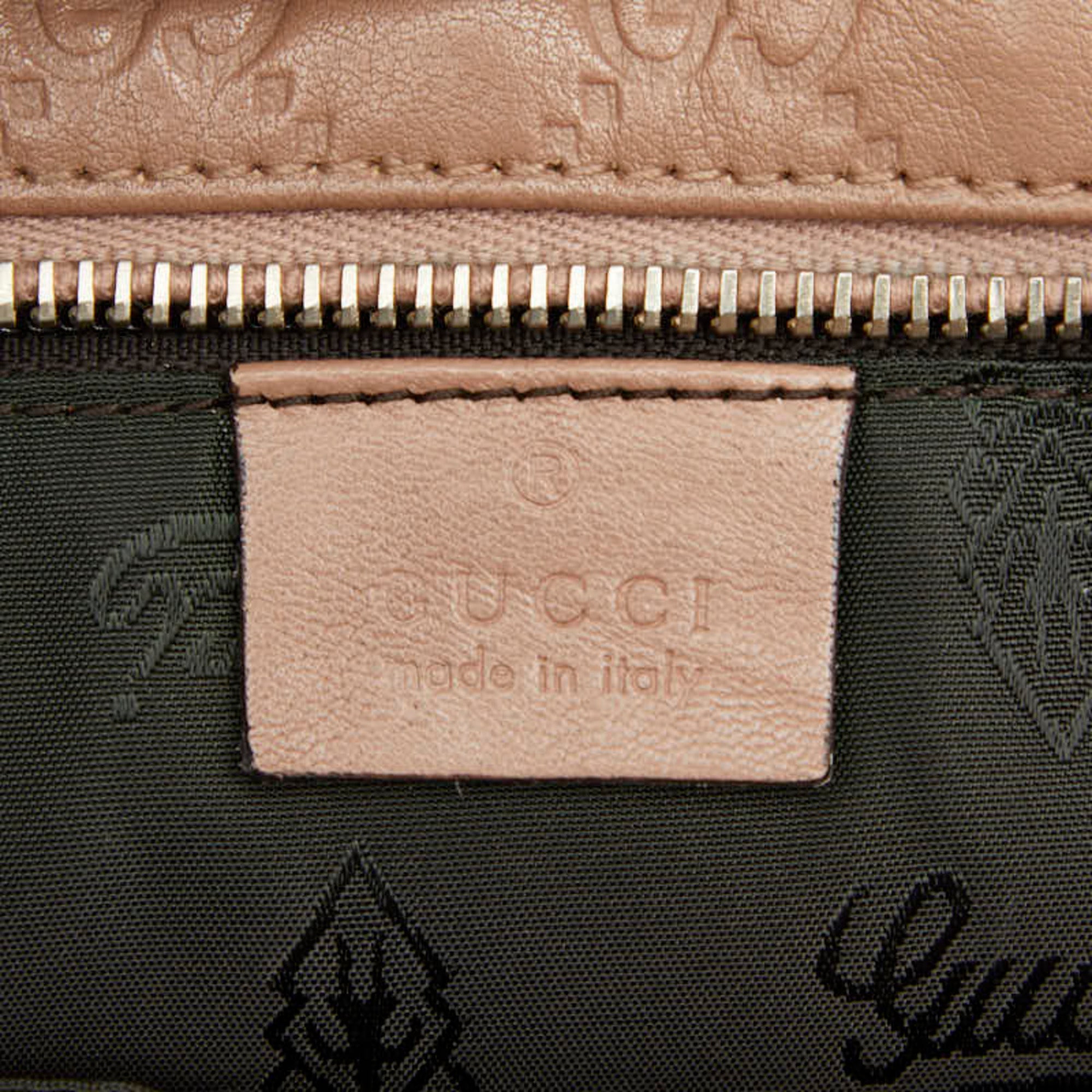 Gucci Beige Leather Handbag Tote Bag (Pre-Owned)