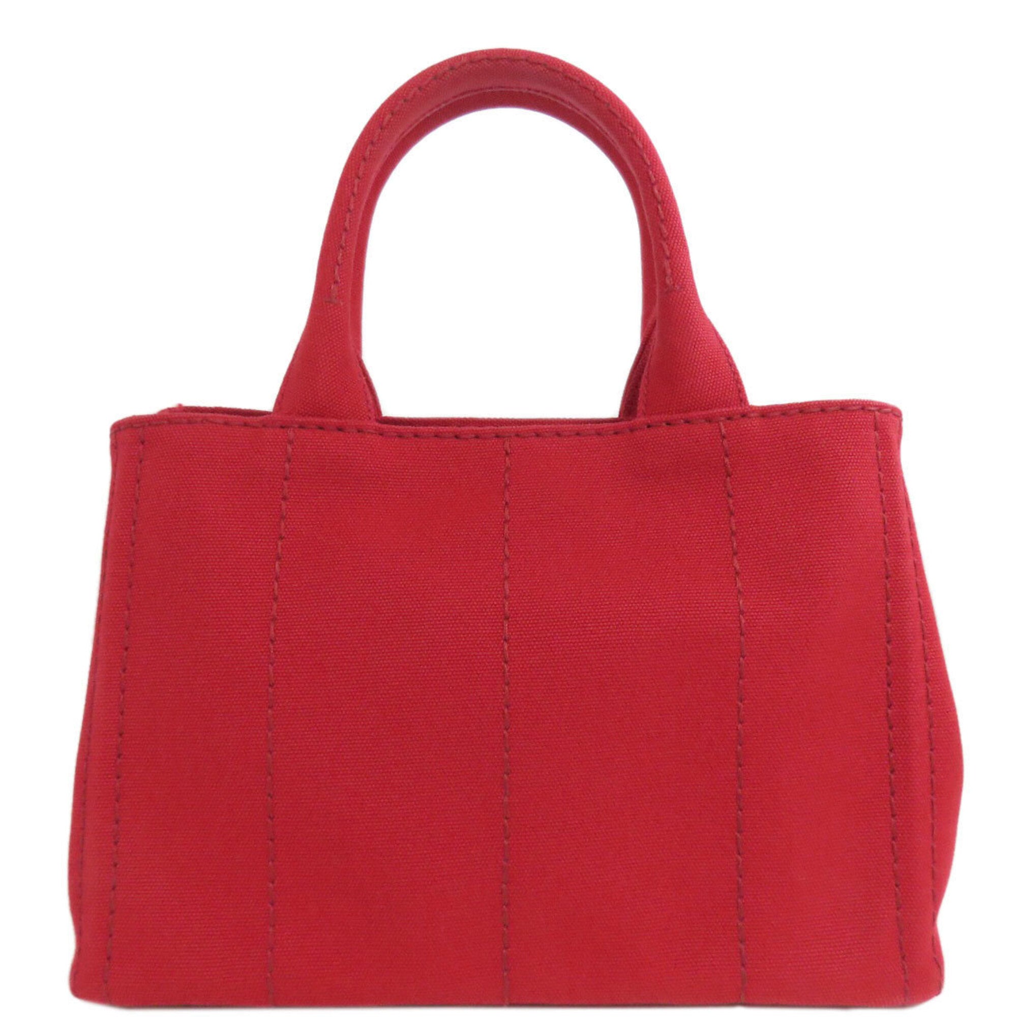 Prada Red Color Canapa Handbag (Pre-Owned)