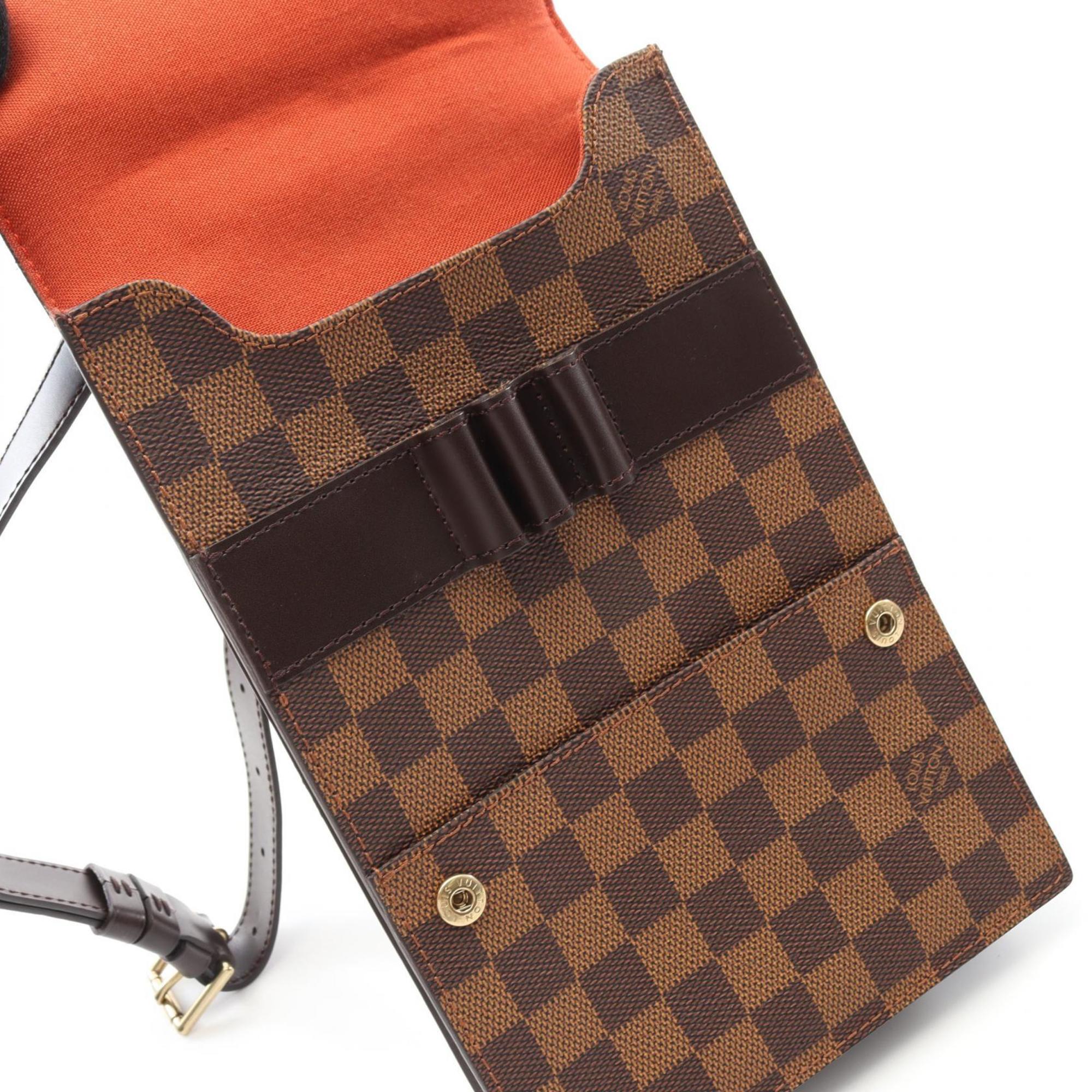 Louis Vuitton Damier Brown Ebene Coated Canvas Leather Shoulder Bag (Pre-Owned)