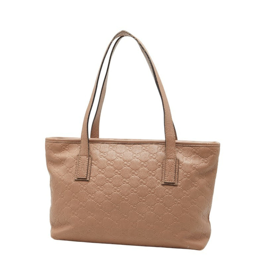 Gucci Beige Leather Handbag Tote Bag (Pre-Owned)
