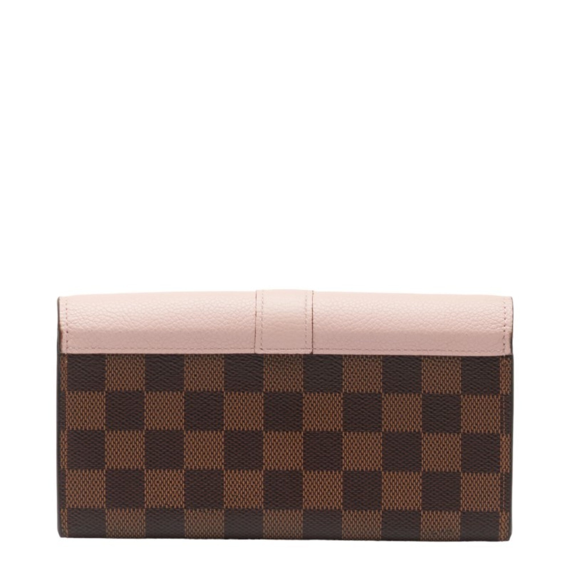 Louis Vuitton Damier Brown Damier Canvas Magnolia Pink Pvc Coin Purse/Coin Case (Pre-Owned)