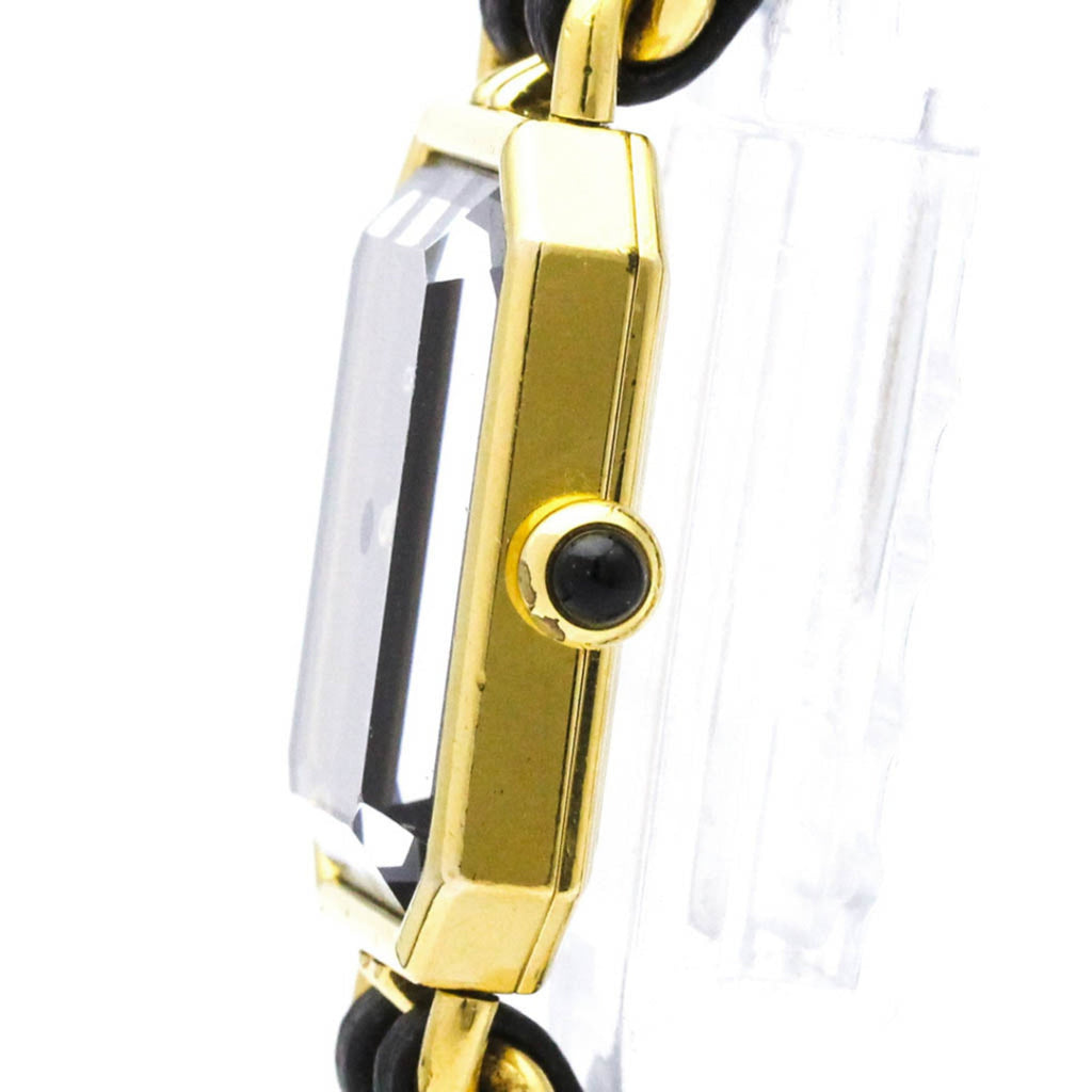 Chanel Premiere Rock Quartz Watch Plated Metal And Leather Watch (Pre-Owned)