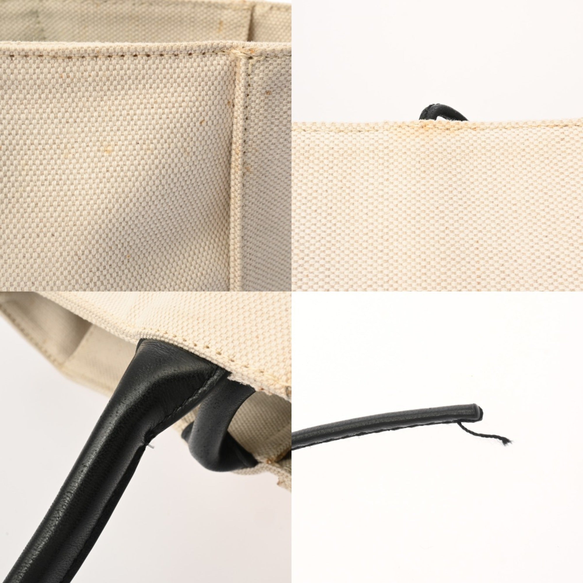 Bottega Veneta Ivory Canvas Tote Bag (Pre-Owned)