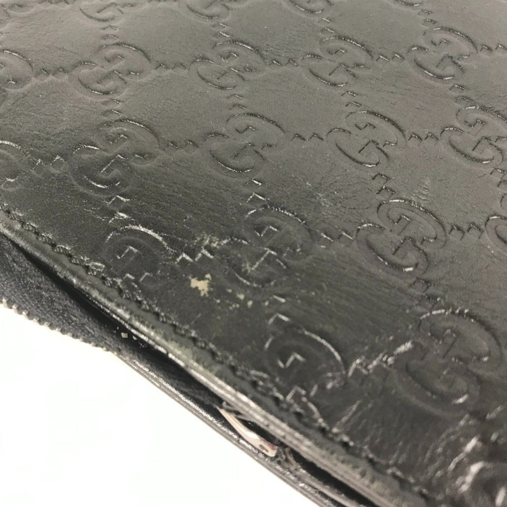 Gucci Black Gg Leather Briefcase Handbag Tote Bag (Pre-Owned)