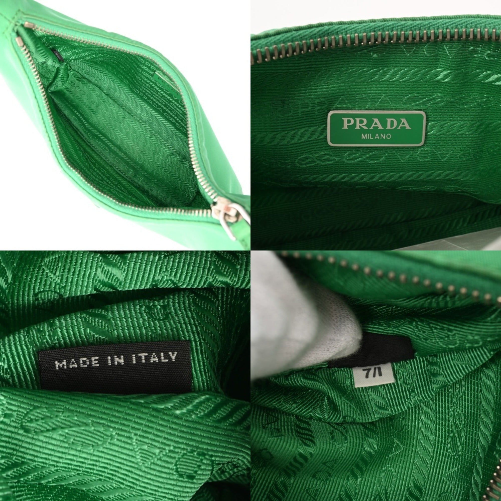 Prada Green Nylon Shoulder Bag (Pre-Owned)