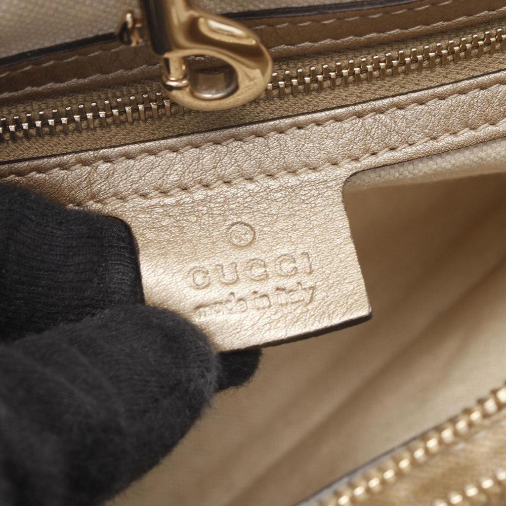 Gucci Gold Leather Tote Bag (Pre-Owned)