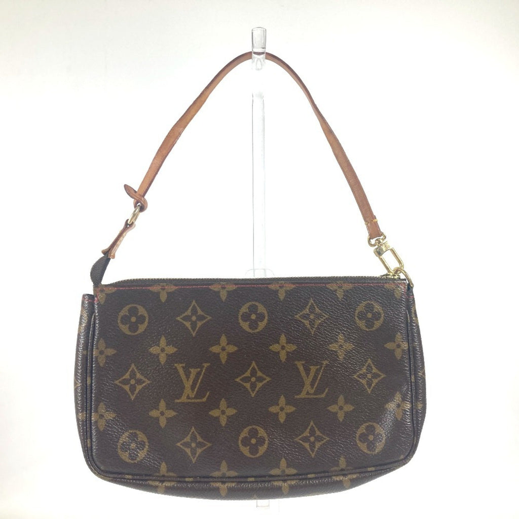 Louis Vuitton Monogram Brown Monogram Cherry Red Color Pochette Pouch (Pre-Owned)