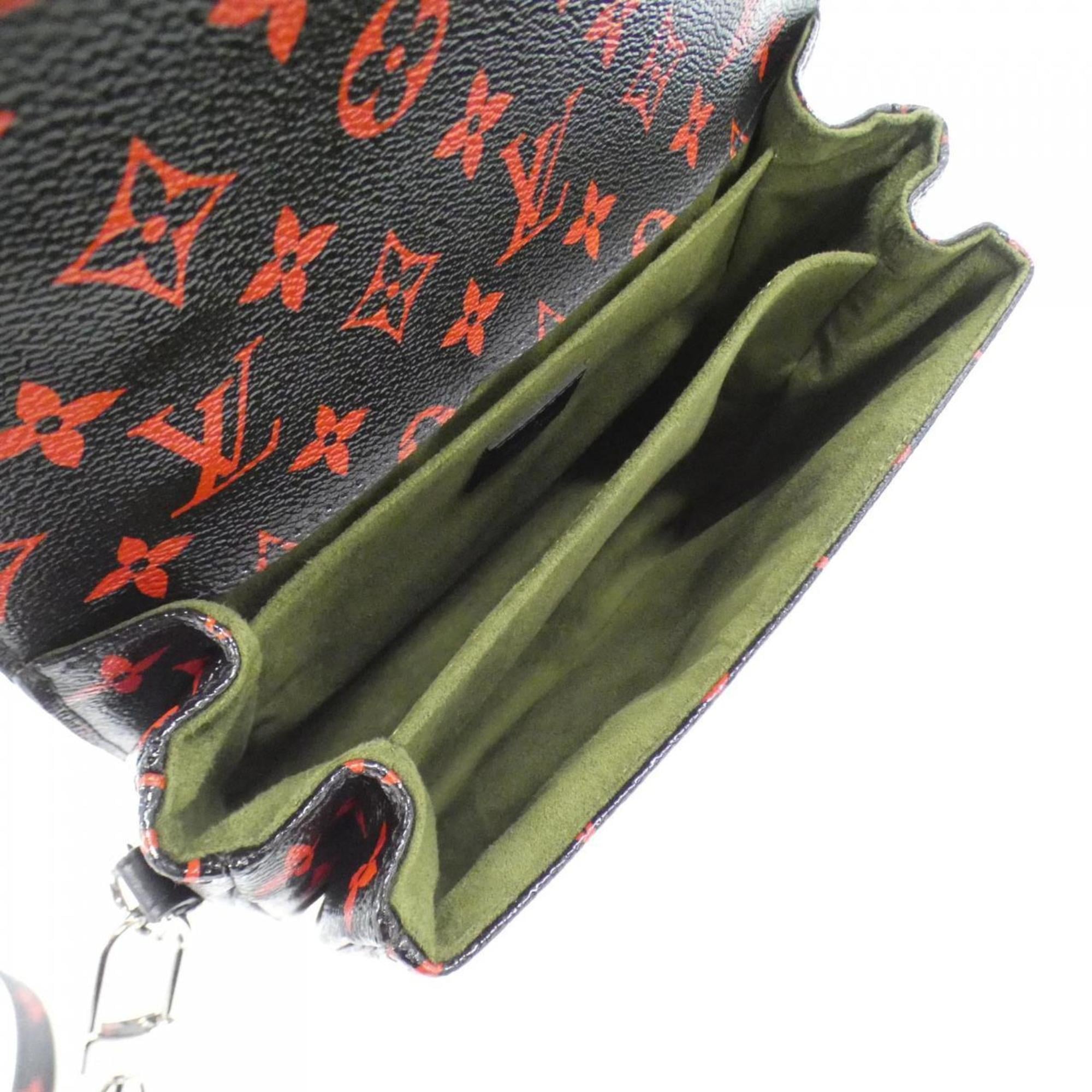 Louis Vuitton Black Rouge Coated Canvas Handbag Pochette (Pre-Owned)