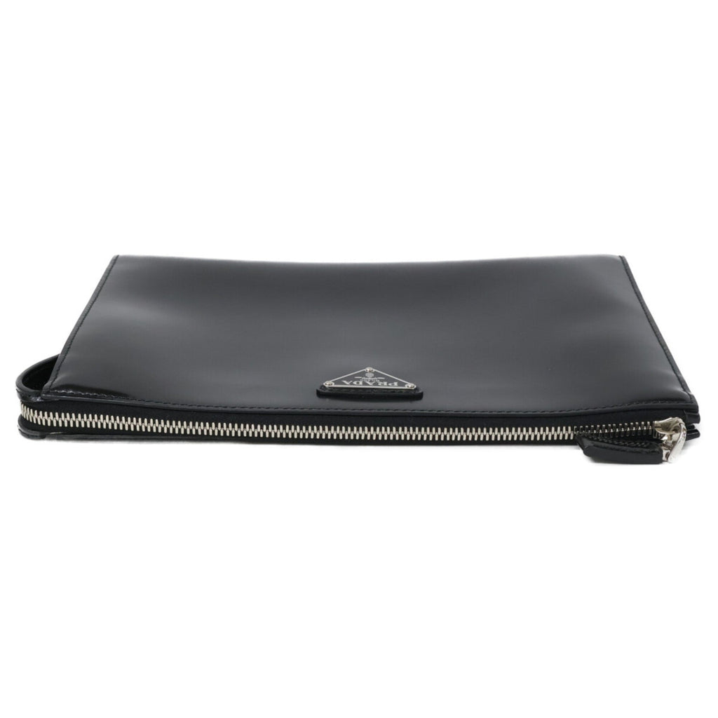 Prada Black Leather Clutch Bag (Pre-Owned)