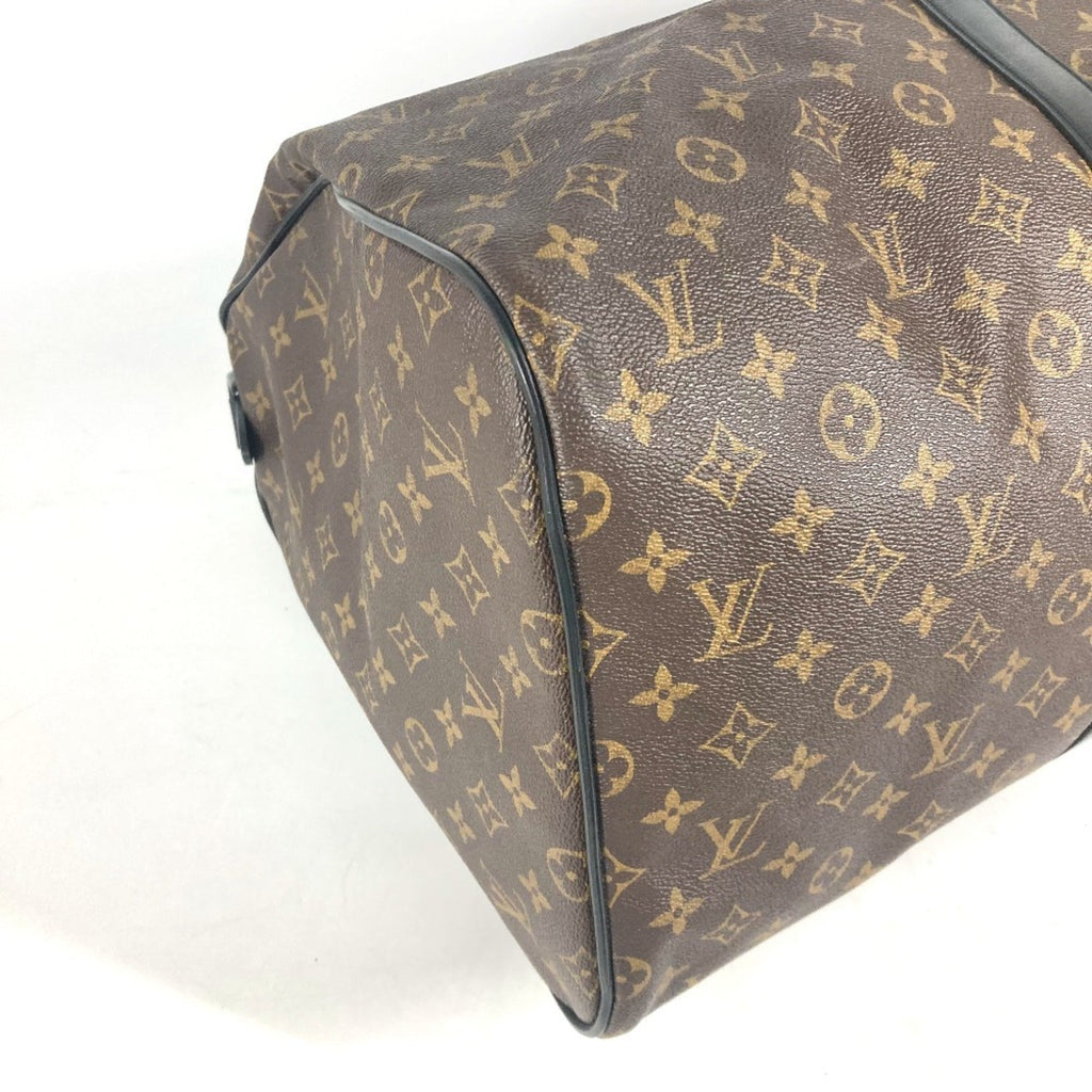 Louis Vuitton Black Brown Monogram Canvas Boston Bag (Pre-Owned)