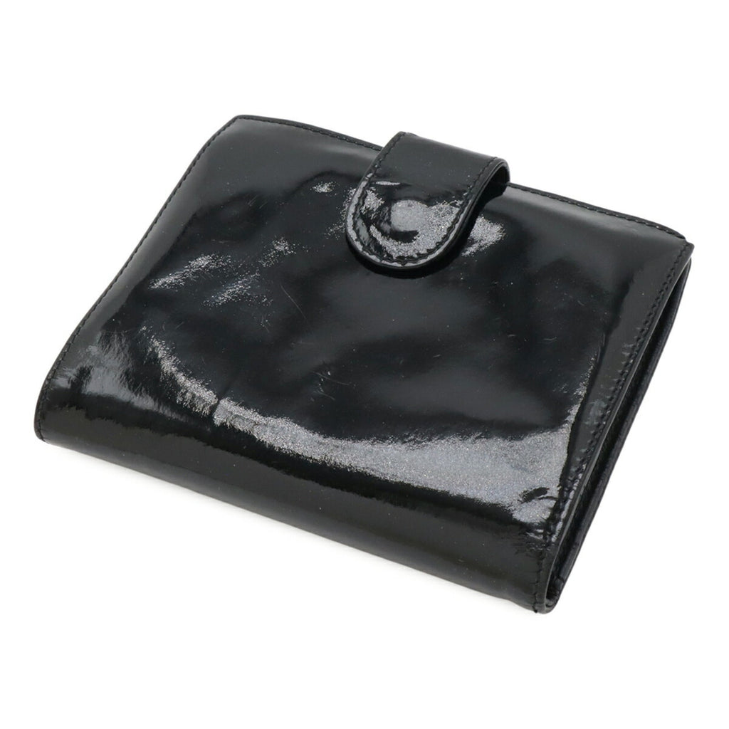 Chanel Black Patent Leather Wallet (Bi-Fold) (Pre-Owned)