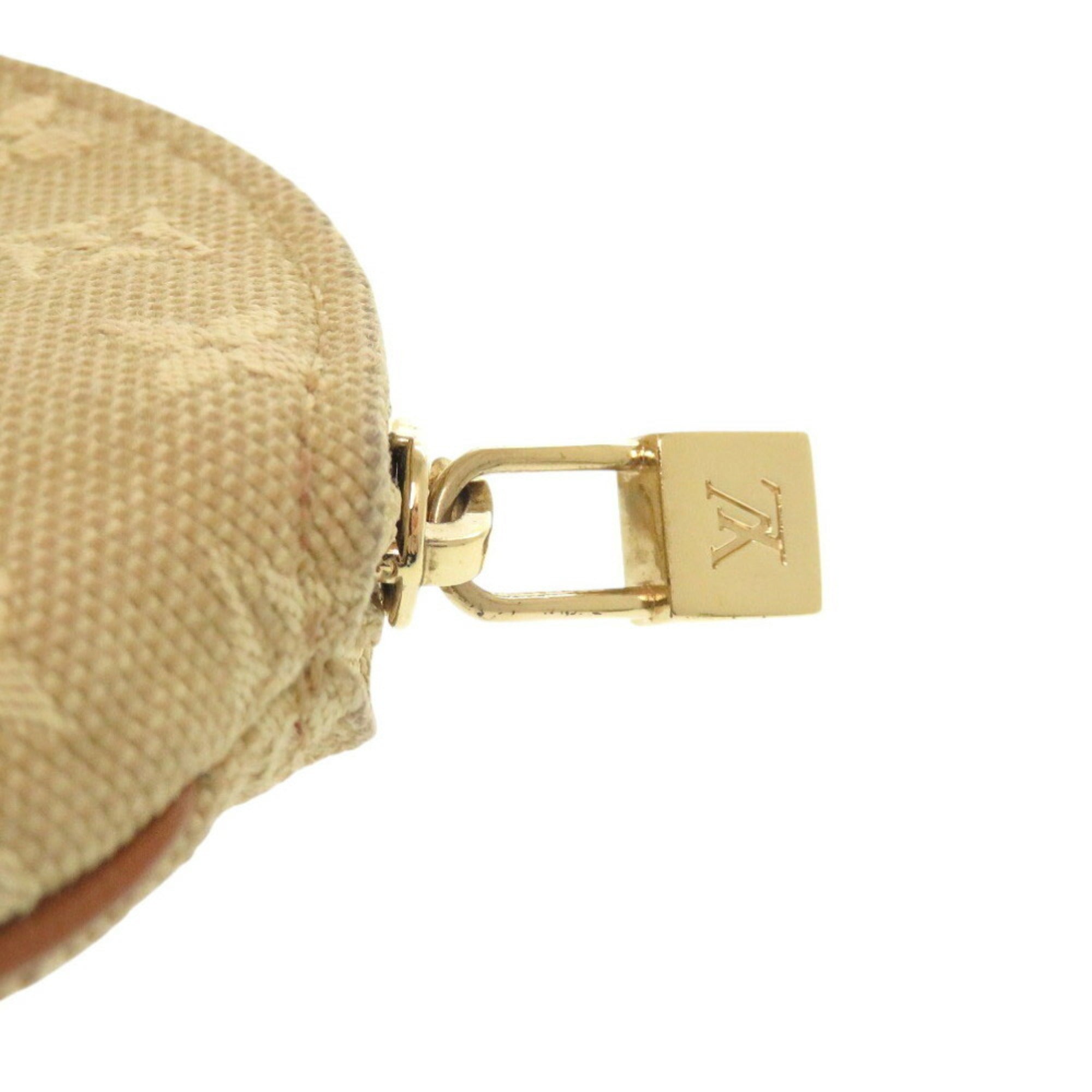 Louis Vuitton Beige Monogram Mini Coin Purse/Coin Case (Pre-Owned)