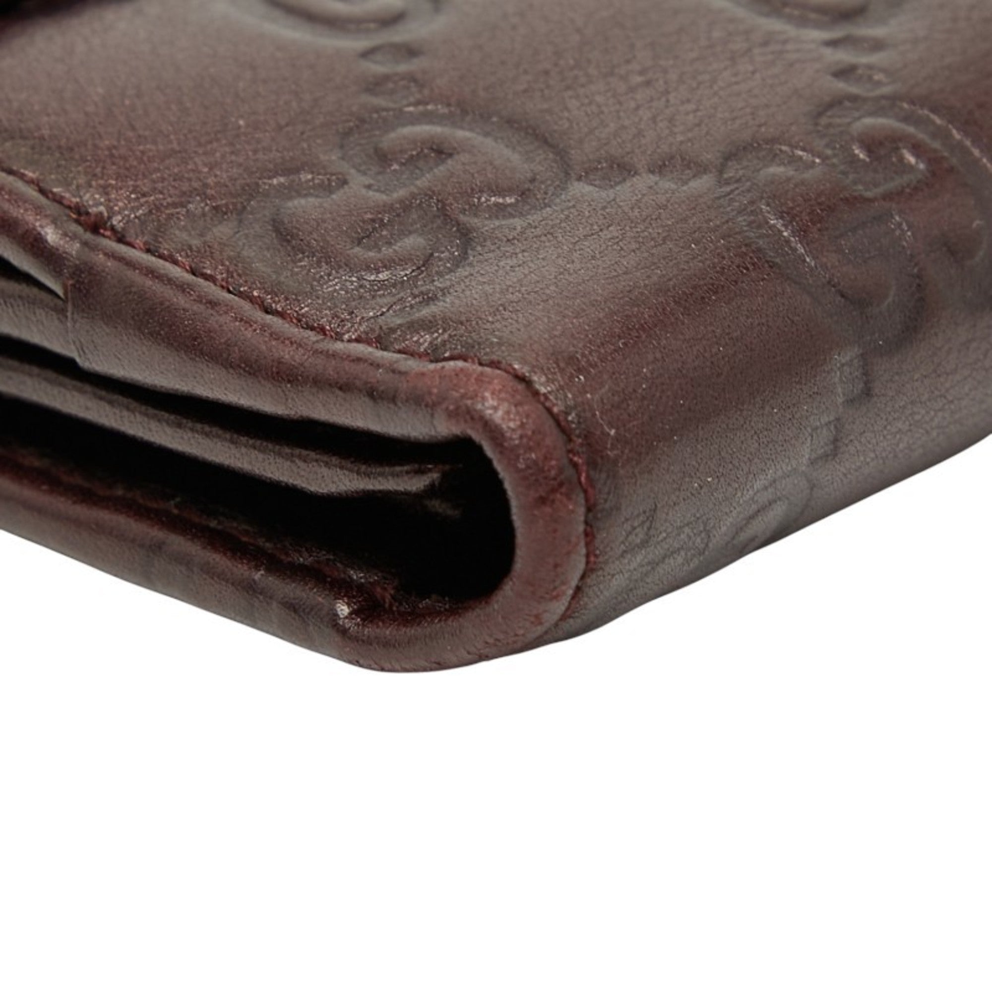 Gucci Brown Leather Long Wallet (Bi-Fold) (Pre-Owned)