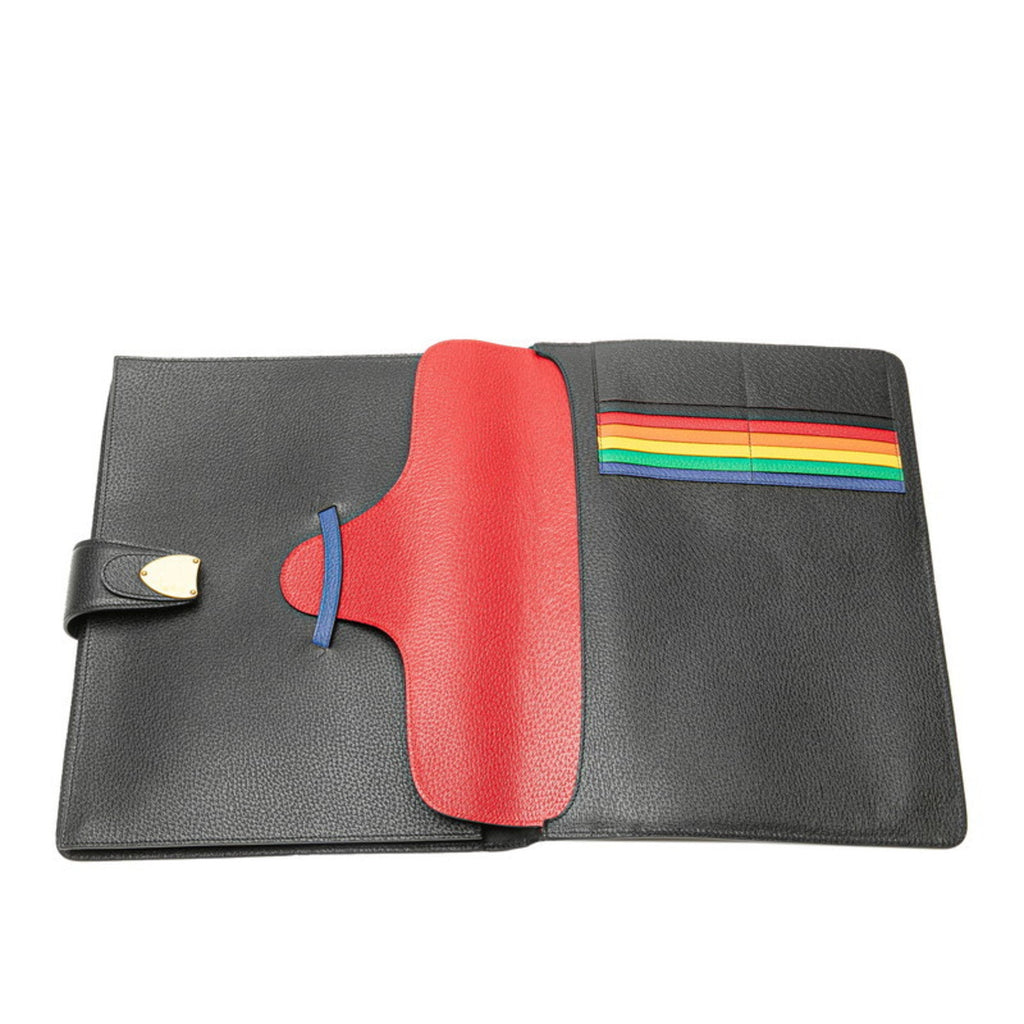 Gucci Black Leather Briefcase Clutch Bag (Pre-Owned)