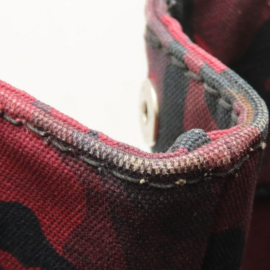 Prada Canapa Red Color Canvas Tote Bag (Pre-Owned)
