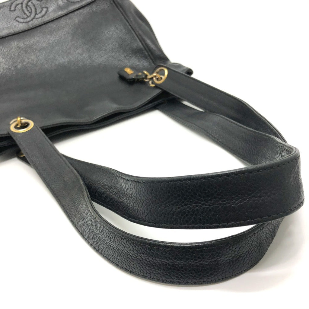 Chanel Black Leather Tote Bag (Pre-Owned)