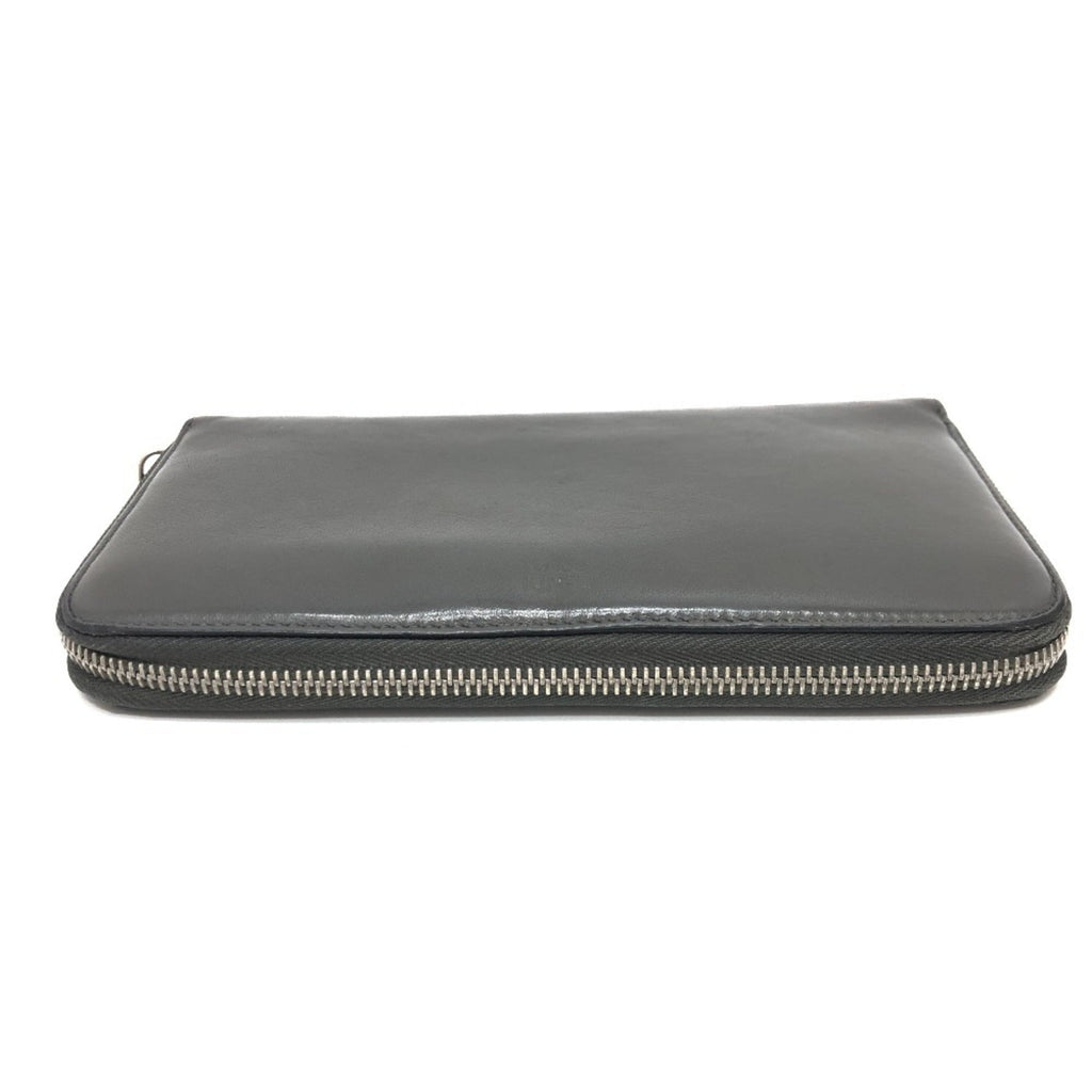 Fendi Gray Leather Long Wallet (Bi-Fold) (Pre-Owned)
