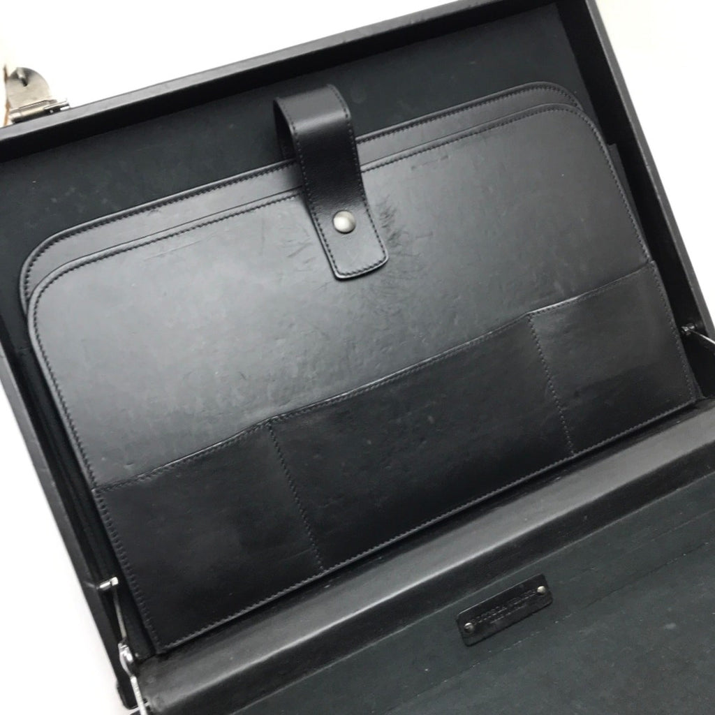 Bottega Veneta Black Leather Briefcase (Pre-Owned)