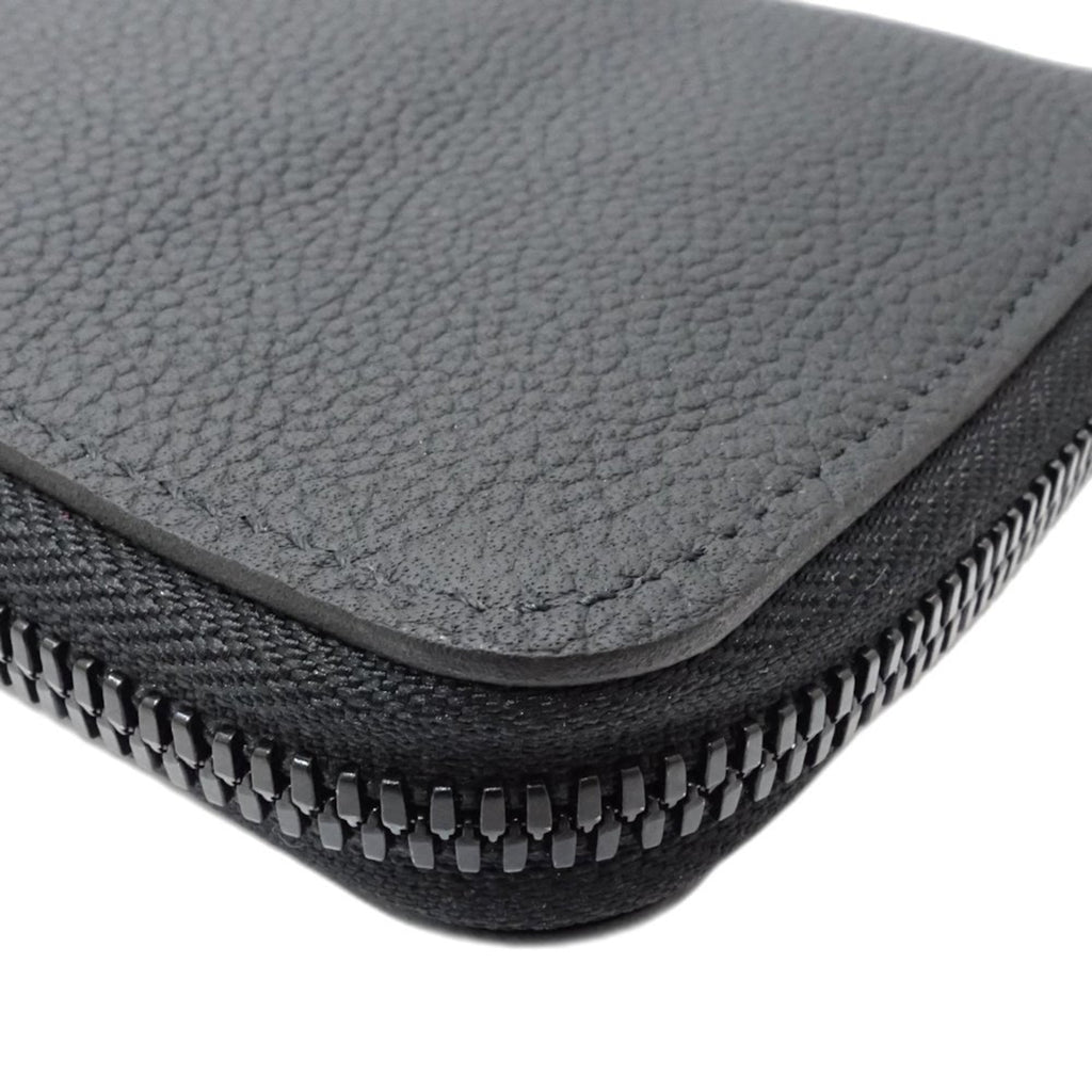 Louis Vuitton Noir Leather Long Wallet (Bi-Fold) (Pre-Owned)