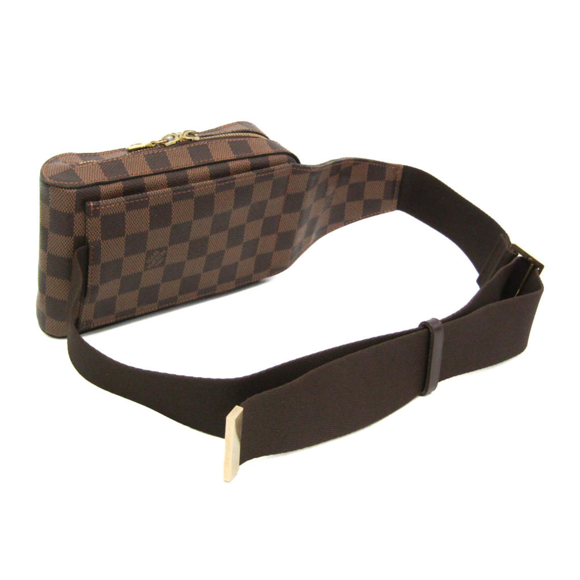 Louis Vuitton Geronimos Waist Bag Damier Brown Canvas Shoulder Bag Bag (Pre-Owned)