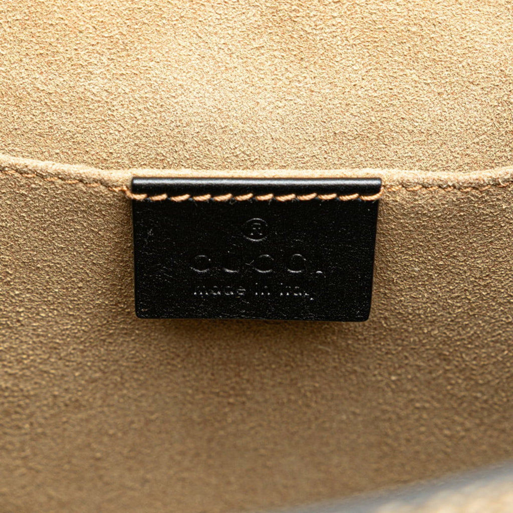 Gucci Beige Black Brown Pvc Leather Backpack (Pre-Owned)