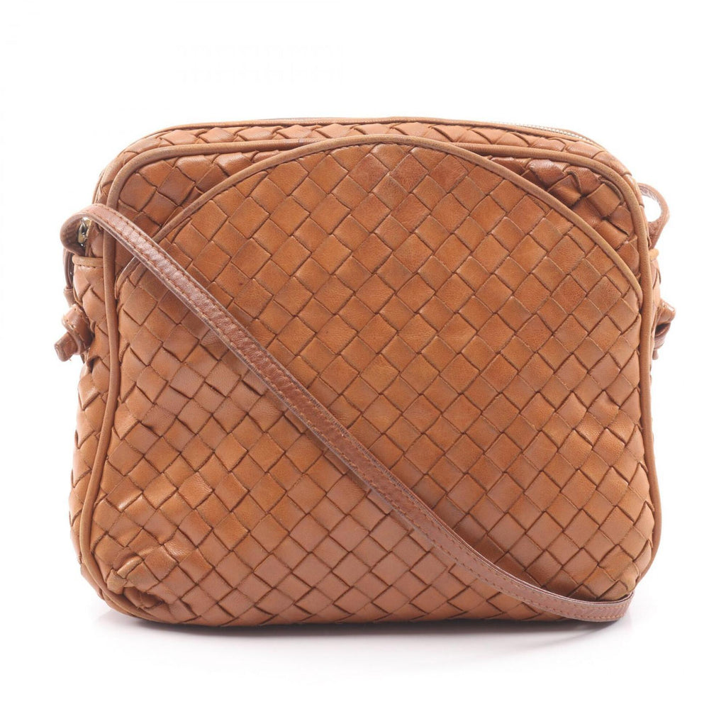 Bottega Veneta Brown Leather Handbag Shoulder Bag (Pre-Owned)