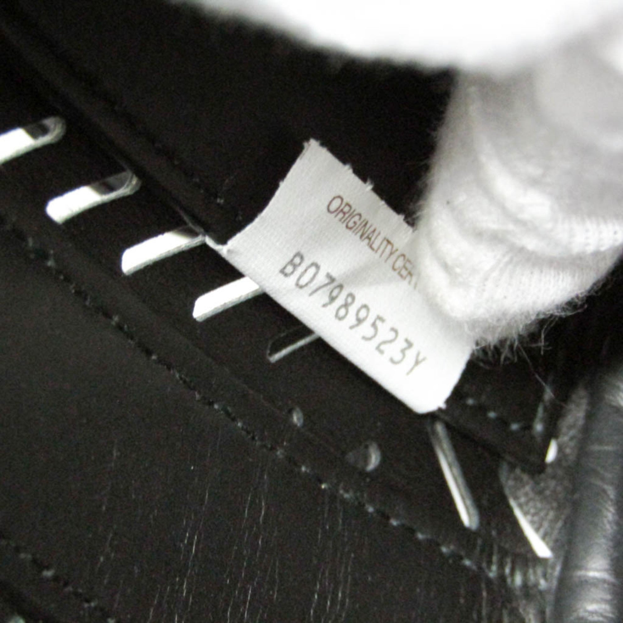 Bottega Veneta Paper Bucket Bag Perforated Leather Black Leather Shoulder Bag Bag (Pre-Owned)