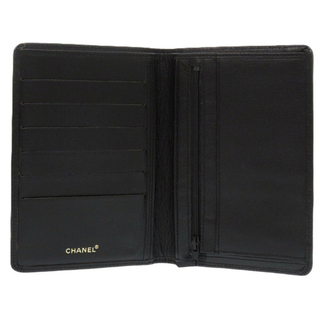 Chanel Black Leather Wallet (Bi-Fold) (Pre-Owned)
