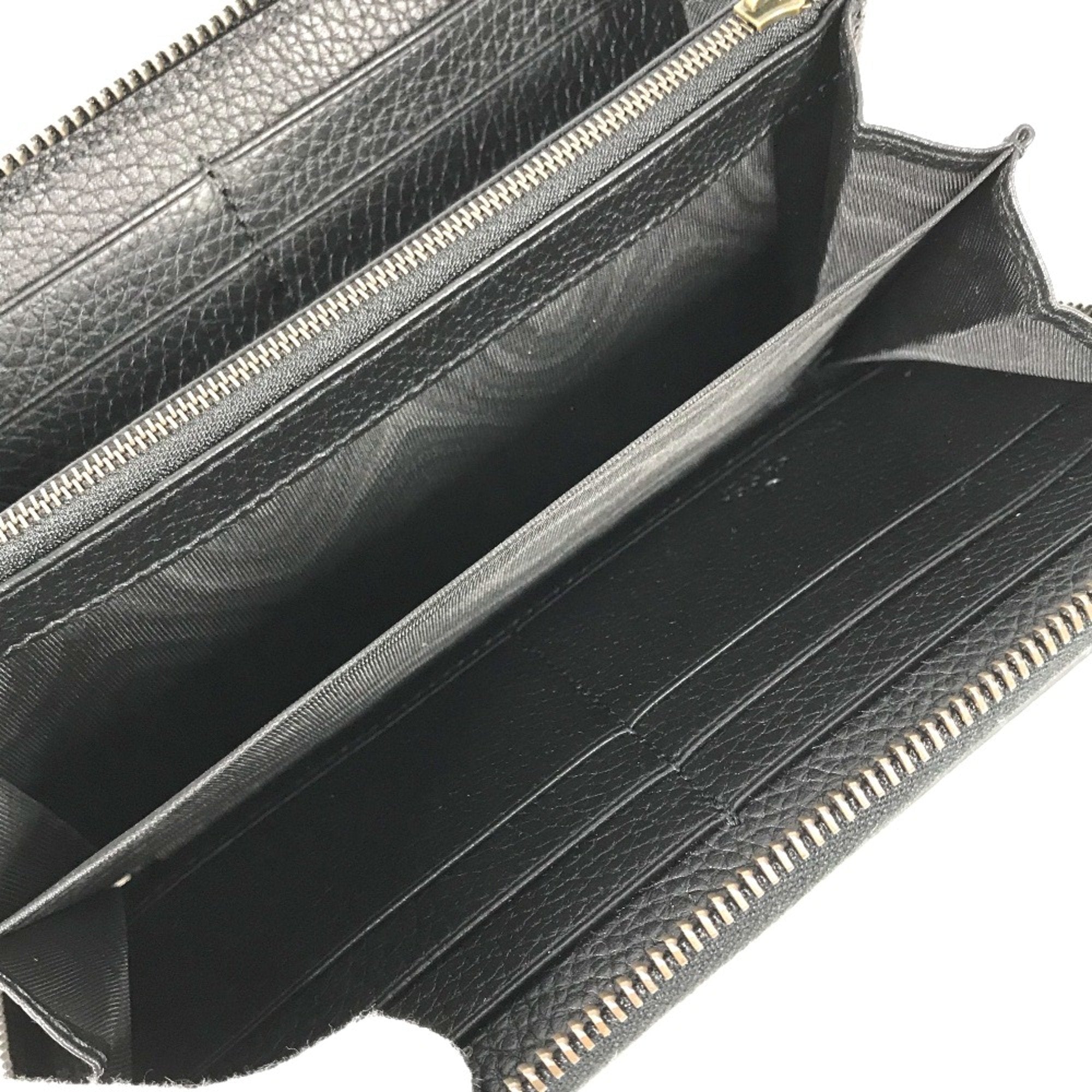 Gucci Navy Leather Long Wallet (Bi-Fold) (Pre-Owned)