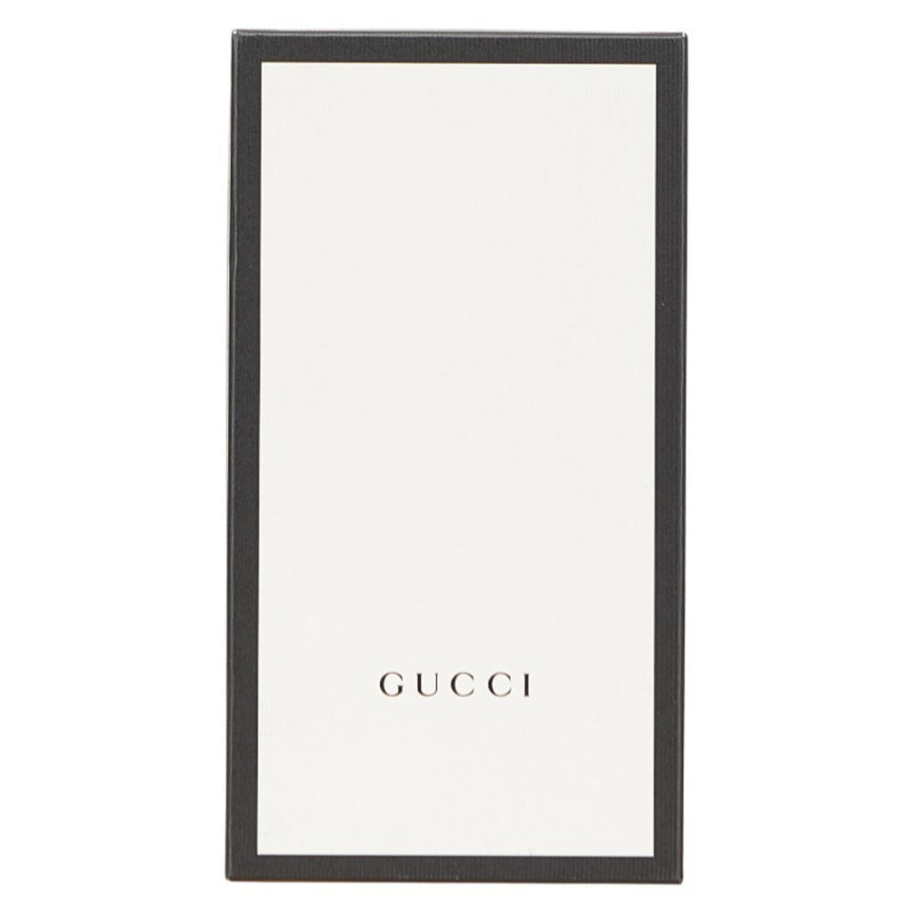 Gucci Beige Red Color Canvas Leather Long Wallet (Bi-Fold) (Pre-Owned)