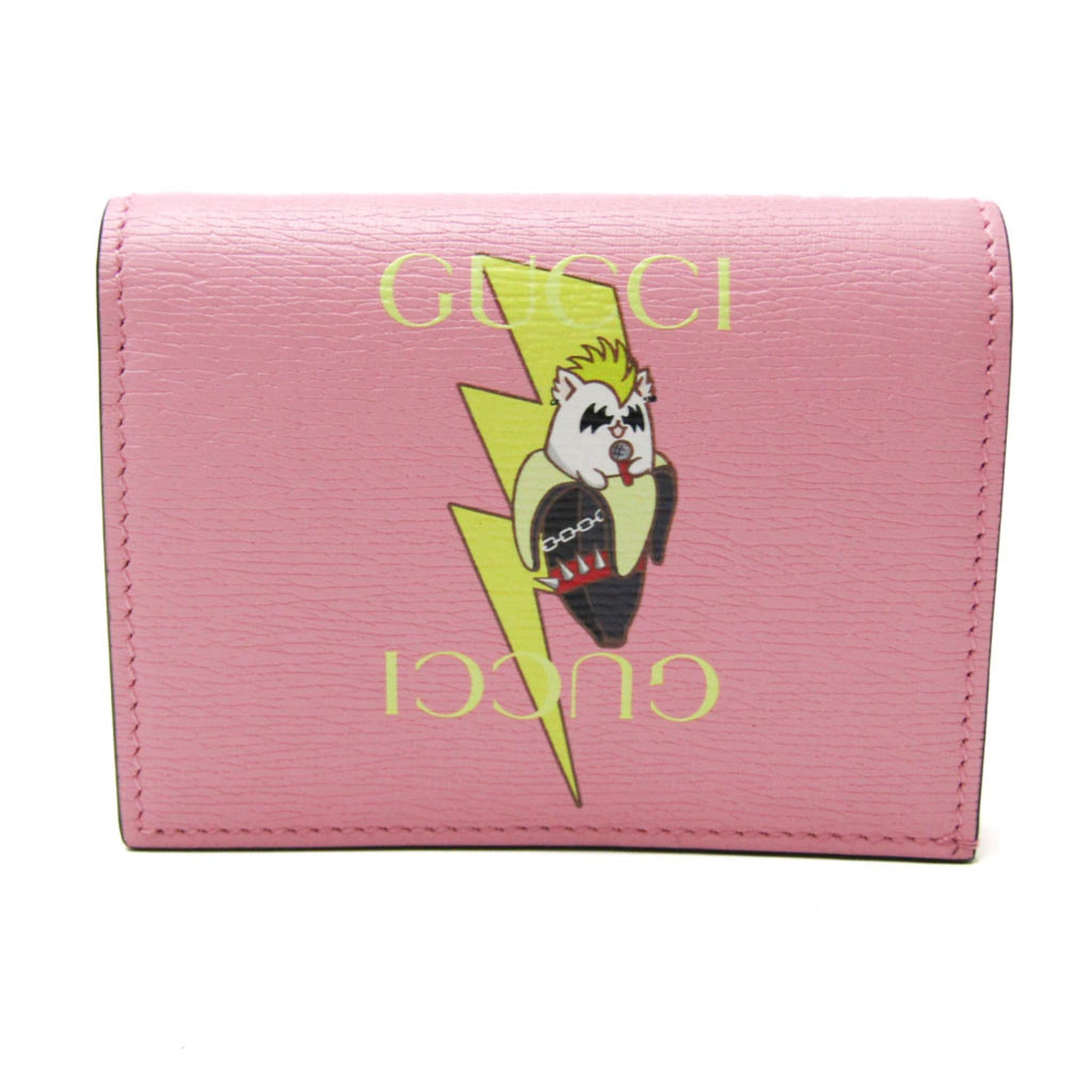 Gucci Multi-Color Pink Leather Wallet (Bi-Fold) (Pre-Owned)