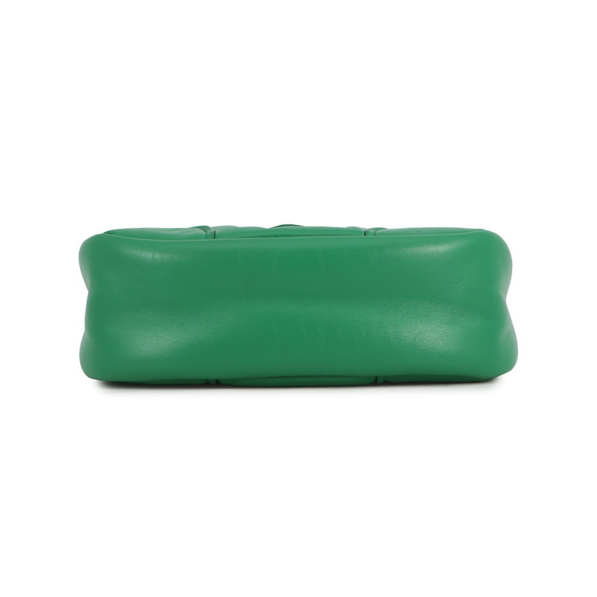 Prada Green Leather Handbag Shoulder Bag (Pre-Owned)